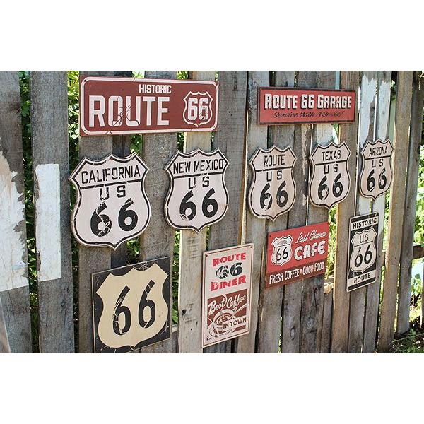 アメリカン レトロ 昔のルート66 ウッドサイン （ルート66ガレージ