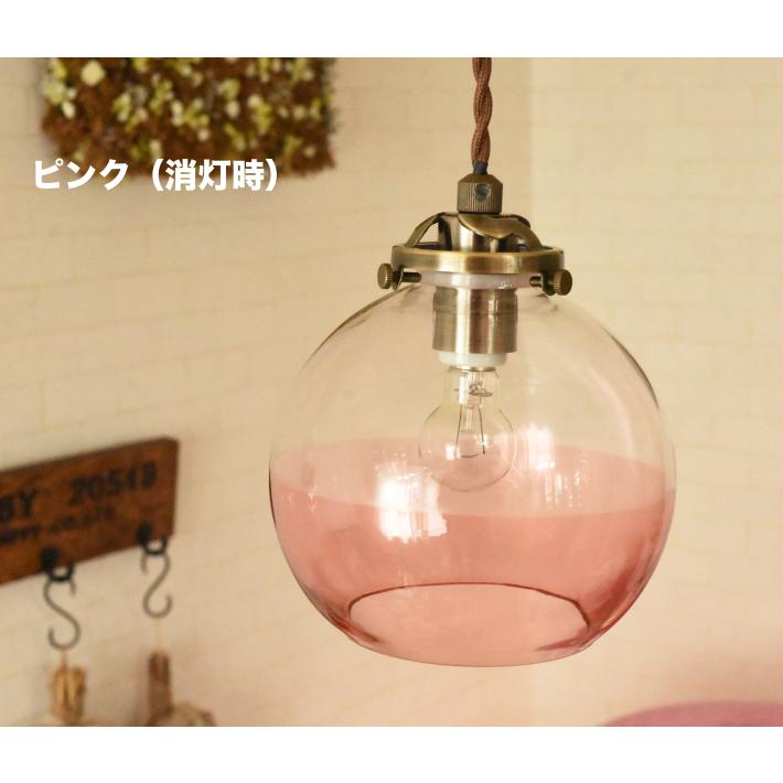 ペンダントライト ガラス 照明器具 丸 アンティーク おしゃれ 北欧 led