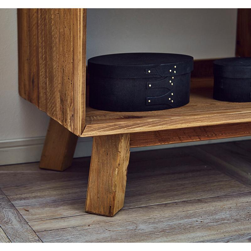 シェルフ 収納棚 レトロ アンティーク 無垢 天然無垢 カフェ 幅120 古