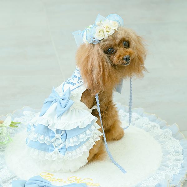 CanNana アリス 不思議の国のアリス ブルー 犬服 ワンピース コスプレ