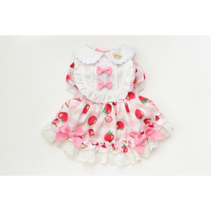 CanNana 犬 服 犬服 春夏 いちごプリンセスワンピース ワンピース