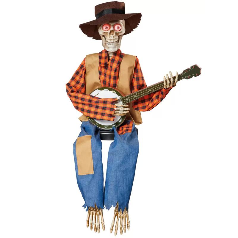 コストコ ハロウィン バンジョースケルトン 2体セット 96cm ガイコツ