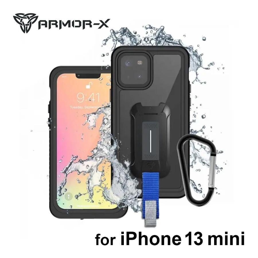 iPhone 13 mini 用ケース ARMOR-X - IP68 Waterproof Protective Case