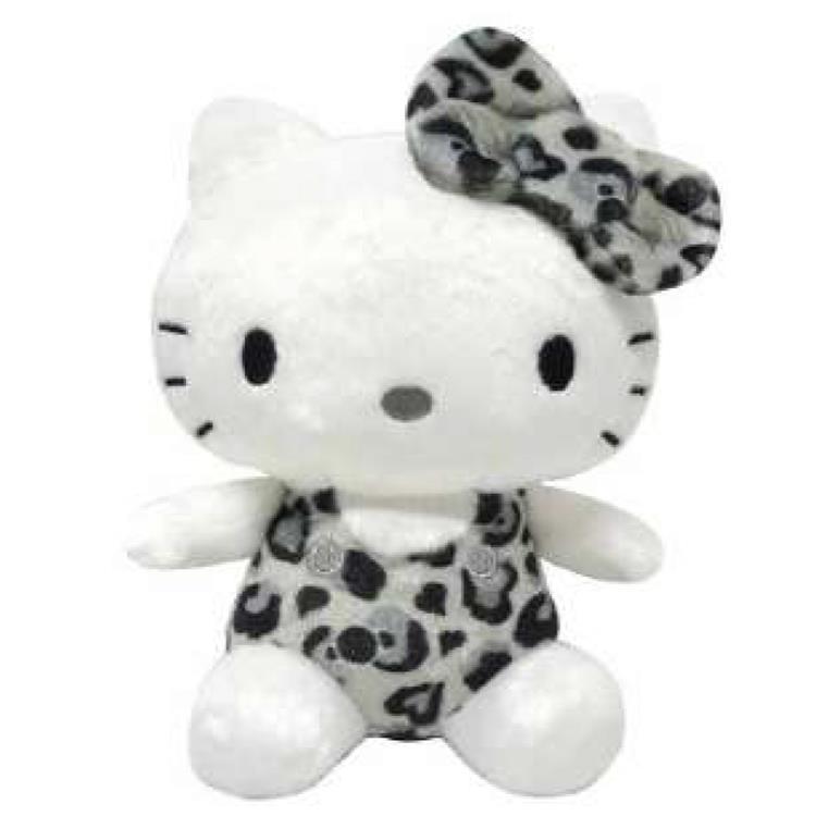 ハローキティ お座りぬいぐるみ モノクロ 604646 ヒョウ柄 Hello Kitty