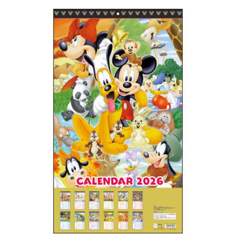 ミッキー&フレンズ 2026年カレンダー ウォールカレンダー 壁掛け
