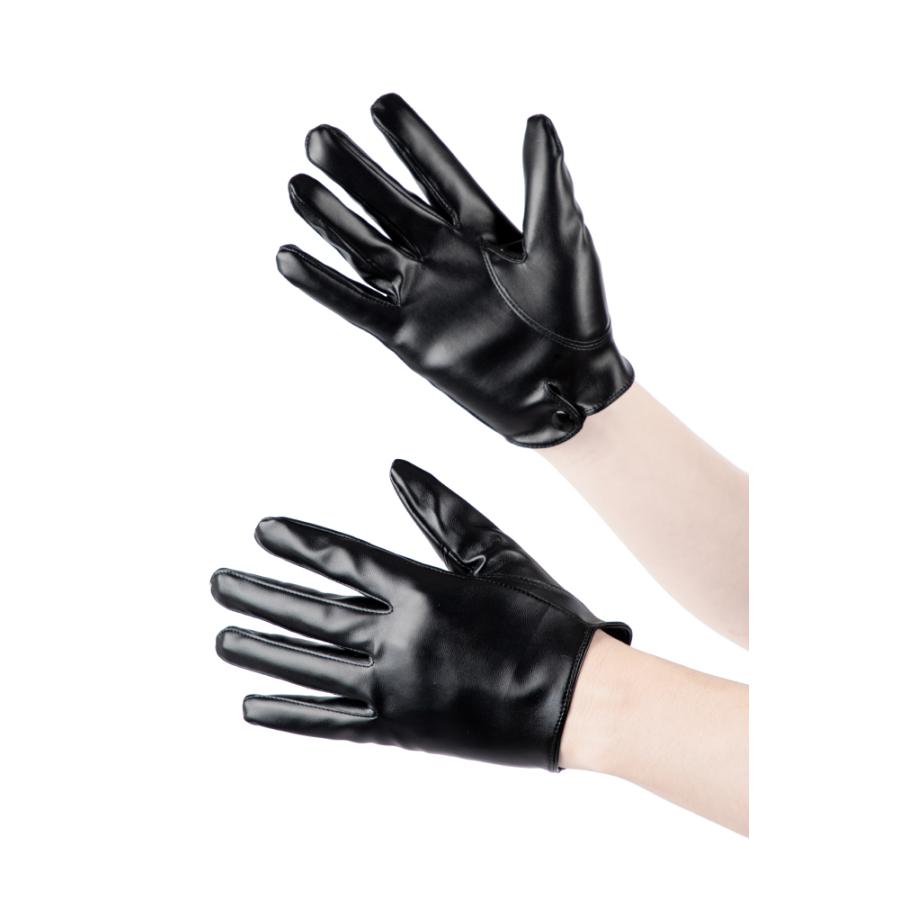 レザーグローブ ショート 黒 ラージ 男女兼用 手袋 コスプレ 衣装