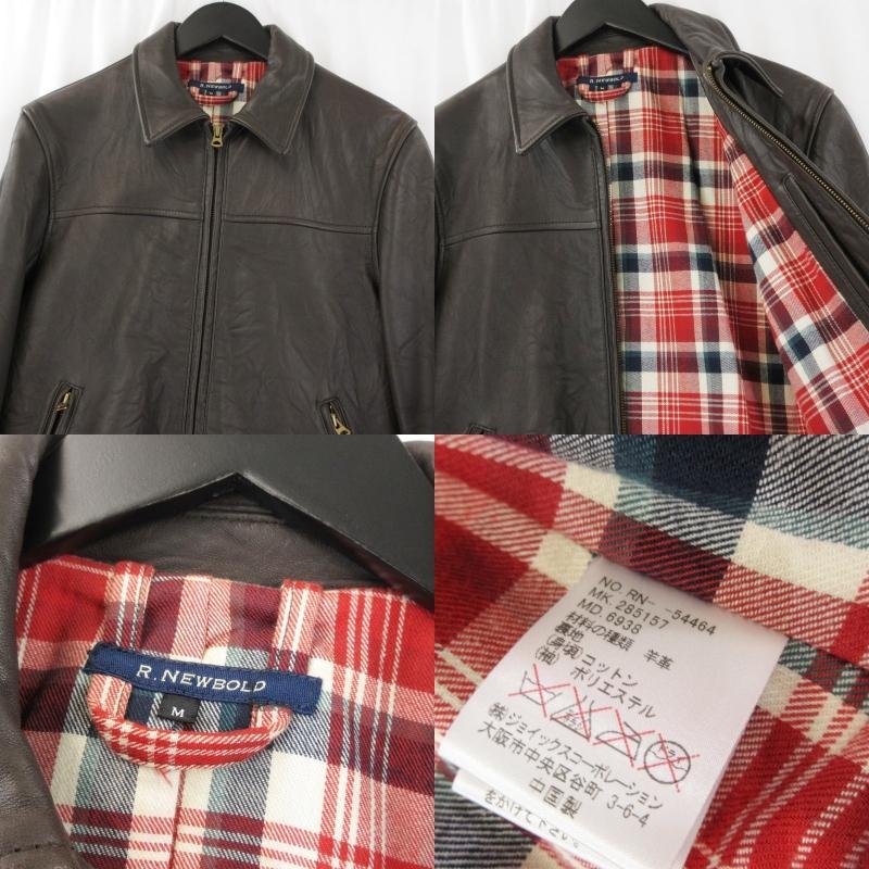 R.NEWBOLD アールニューボールド シングルライダース 6938 羊革 レザー