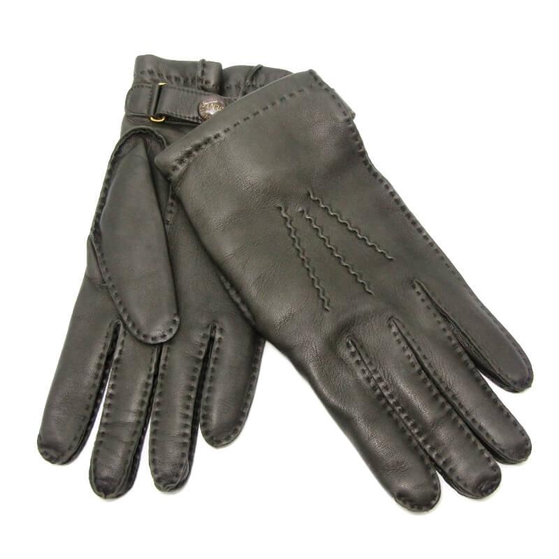DENTS（デンツ） 美品 レザーグローブ Fine Leather 7.5 カシミヤ 英国