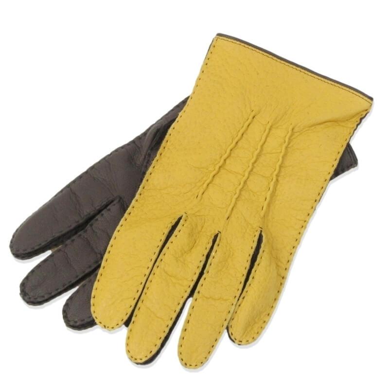 未使用 】DENTS グローブ ペッカリーレザー ブラウン 7 1/2 未使用