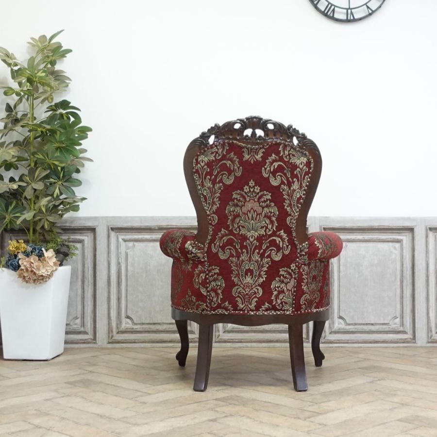 ビクトリアンスタイル ワインレッド 猫足ソファー アンティーク