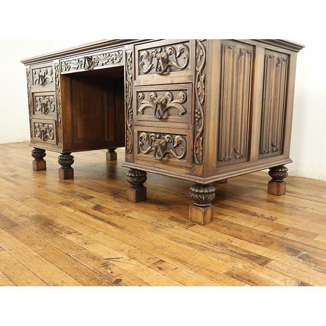 フランス アンティーク 家具 デスク 書斎机 オーク 1920年代