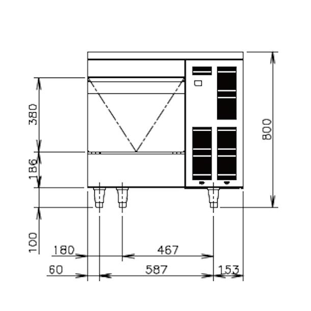 ホシザキ（HOSHIZAKI） 製氷機 IM-65TM-2｜アンダーカウンタータイプ