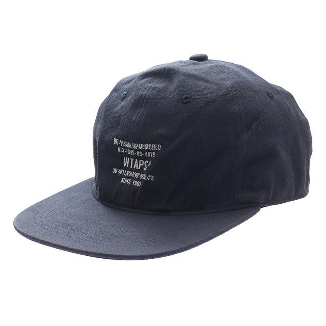 WTAPS ロゴ入り ネイビースナップバックキャップ