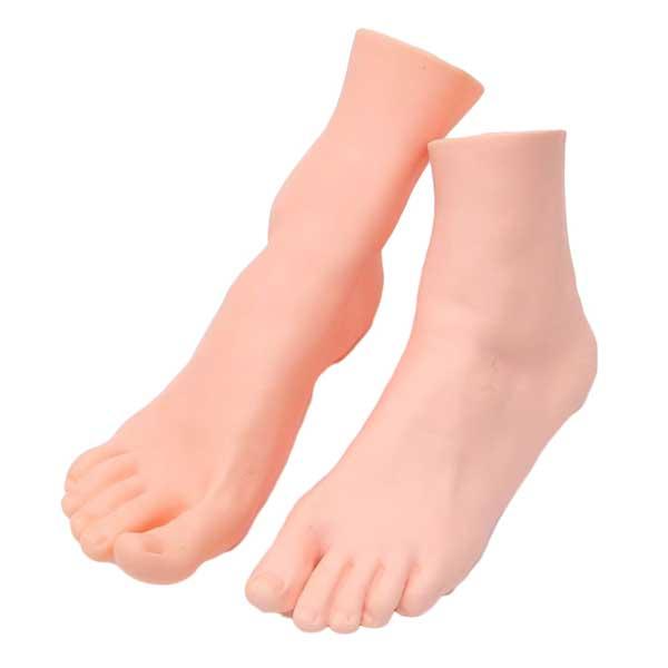 足マネキン 左右セット リアル 肌色 フットトルソー ソックス 靴下