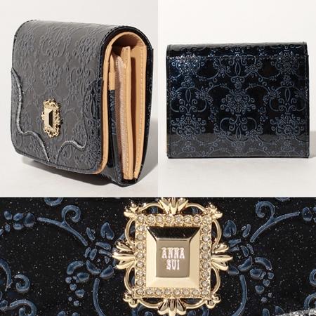 ANNA SUI（アナスイ） 折財布 ルーミー 二つ折り財布 : Clover Leaf