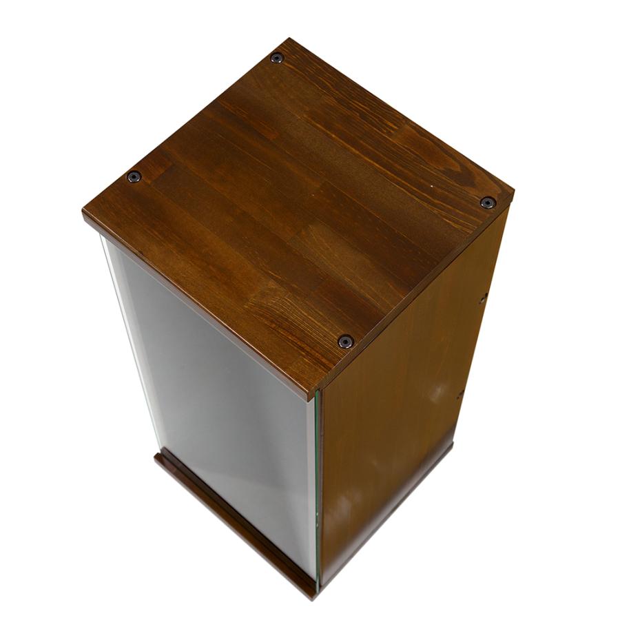 アクロ キャビネット 3030 ブラウン 透明ガラスパネル 30cm