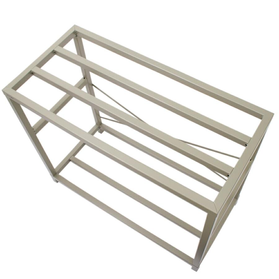 大型）水槽台 ニッソー 組立スチールキャビネット900 ライトグレー