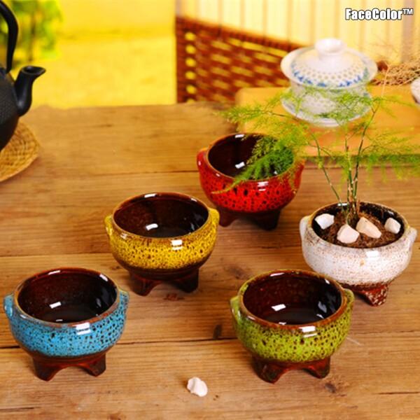 サバの実紋の六方鉢盆栽 工芸品 美術品 置物 サバの実紋の六方鉢盆栽