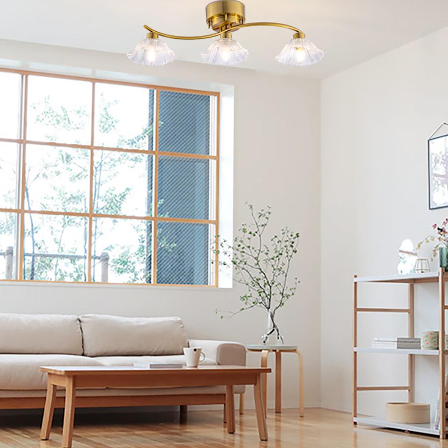 シーリングライト ガラス 3灯 LED ペンダントライト おしゃれ 北欧