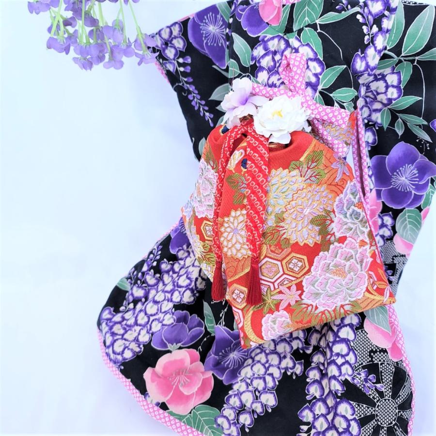 オーダーメイド犬服の着物大振袖ー藤ものがたりお引きずり : オーダー