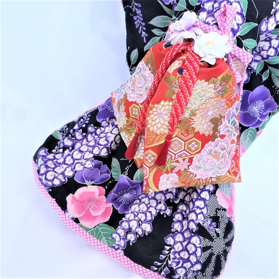 B419.pon2pan2☆オーダー☆犬着物☆犬2ウェイ着物☆犬お引き摺り着物