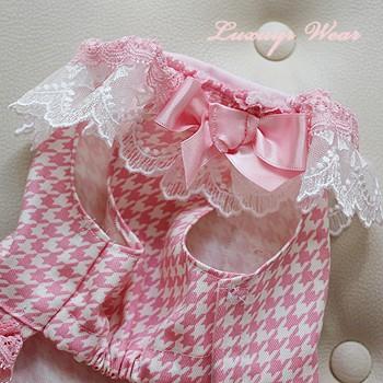 オーダーメイド犬服のスイーティ千鳥格子ピンク : オーダーメイド