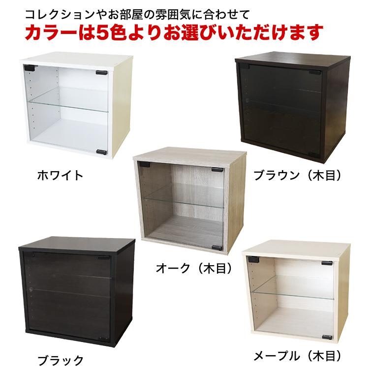 地球家具 コレクション キューブボックス ガラス扉タイプ 2個セット