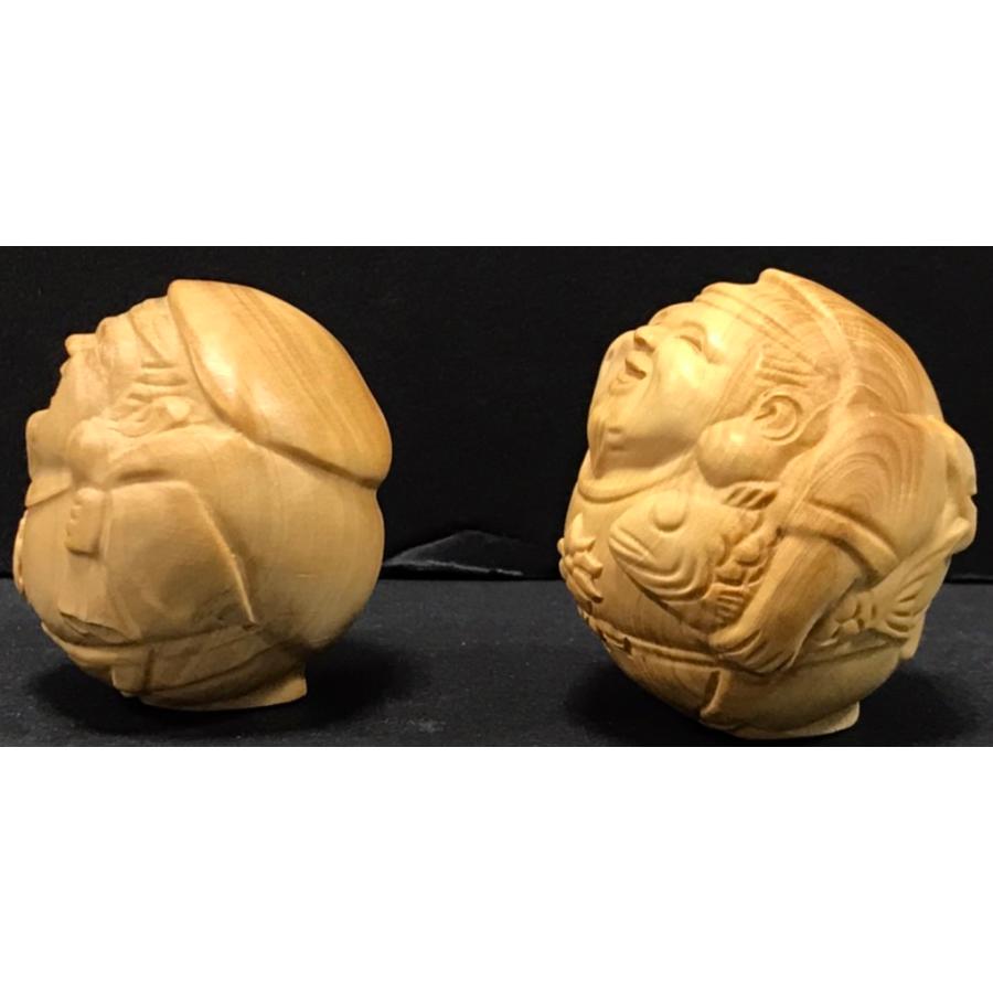 恵比寿様 大黒天様 エビス様 ダイコク様 置物 仏像 彫刻 木彫 木製