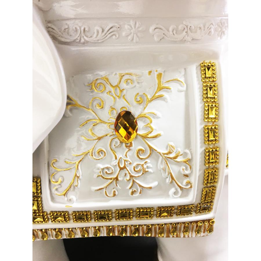 白象 置台 花まつり 花御堂置 花置台 飾台 象 花台 花器台 白 玄関