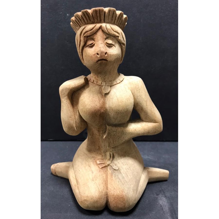 レア] 鼓を叩く河童 女性 金属製 非常に風流な作品 かっぱ カッパ 置物