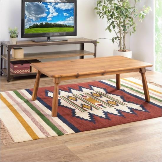 アカシア こたつ テーブル 105×60cm 天然木 長方形 北欧 ローテーブル