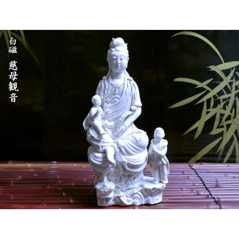 白磁陶器 慈母観音像 : 中国貿易公司ctcオンラインショップ - 通販