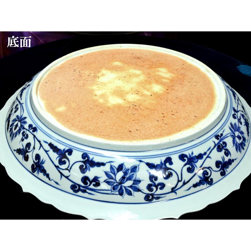 景徳鎮 青花手描大皿「四季花紋」 : 中国貿易公司ctcオンライン