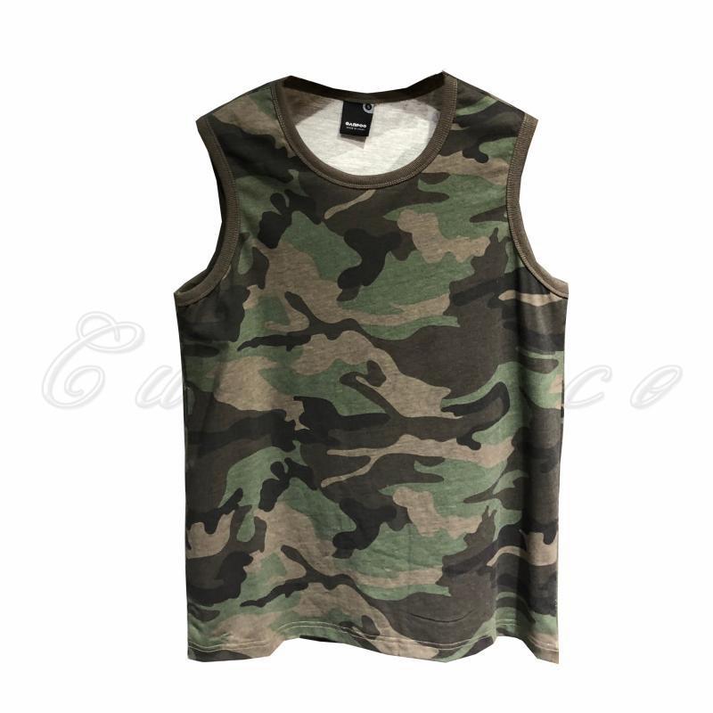タンクトップ メンズ 迷彩柄 カモフラ Tシャツ ノースリーブ シンプル