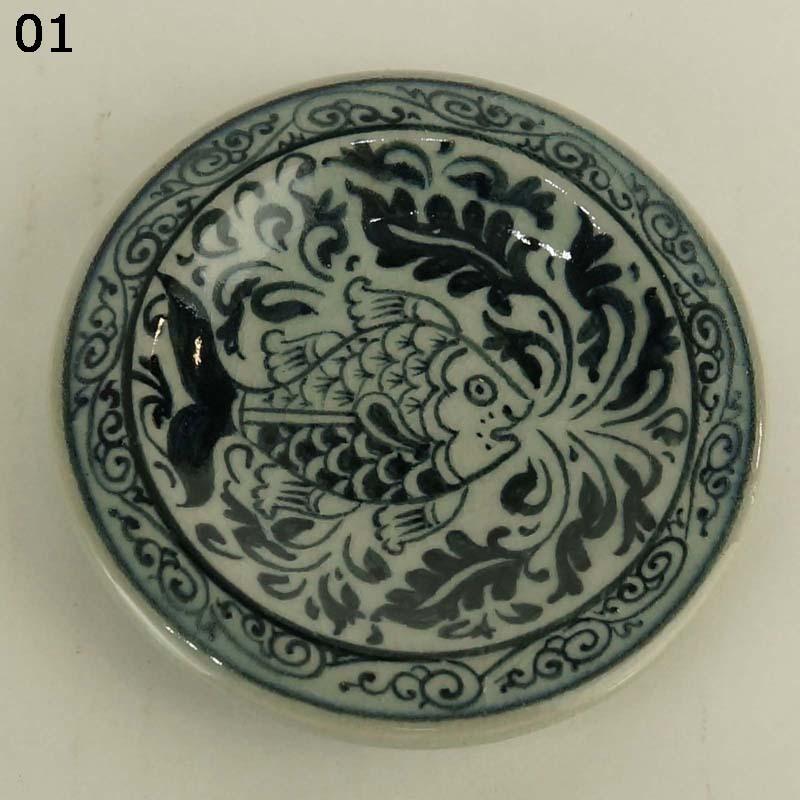 サンカローク焼きの豆皿 陶器 タイ製 宋胡禄 すんころく アジアン