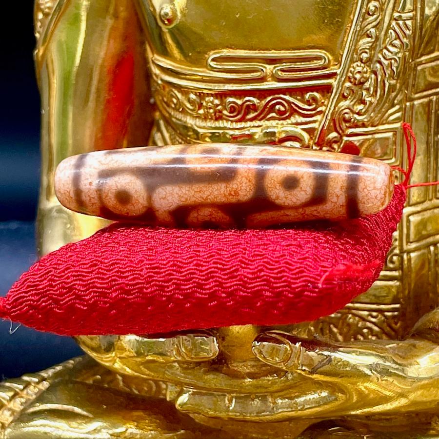 骨董☆本物 チベット老天珠 9眼【とんぼ玉】☆身を助ける 骨董