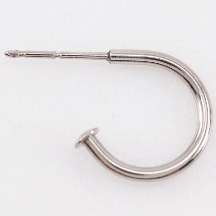 CHANEL シャネル ココマーク フープ ピアス 金属製 シルバー 約1.8g