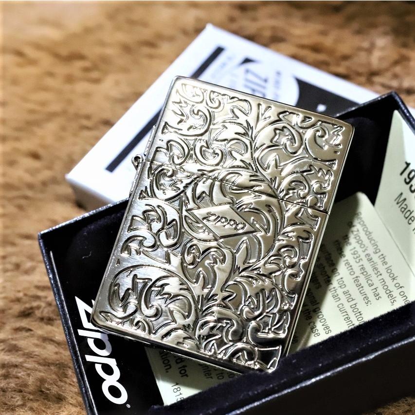 ZIPPO（ジッポー） ZIPPO 1935 レプリカ 両面アラベスク シルバー