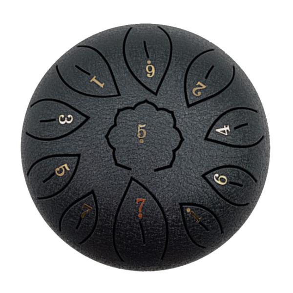 11 6 インチスチールドラムハンドパン打楽器とノートステッカー音楽