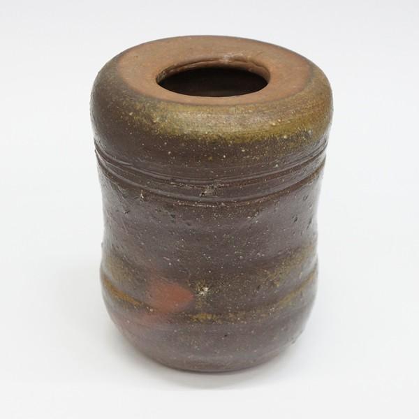 備前焼 花瓶 共箱付き 真作】 藤原啓 ○ 人間国宝 ≪ 備前花入 ≫ 共箱