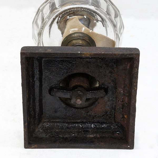 大正ロマン オイルランプ フロストガラス 日本製 アンティーク