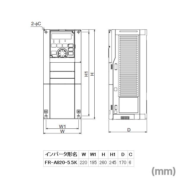 三菱電機（MITSUBISHI ELECTRIC） FR-A820-5.5K-1 (旧型番:FR-A820-5.5