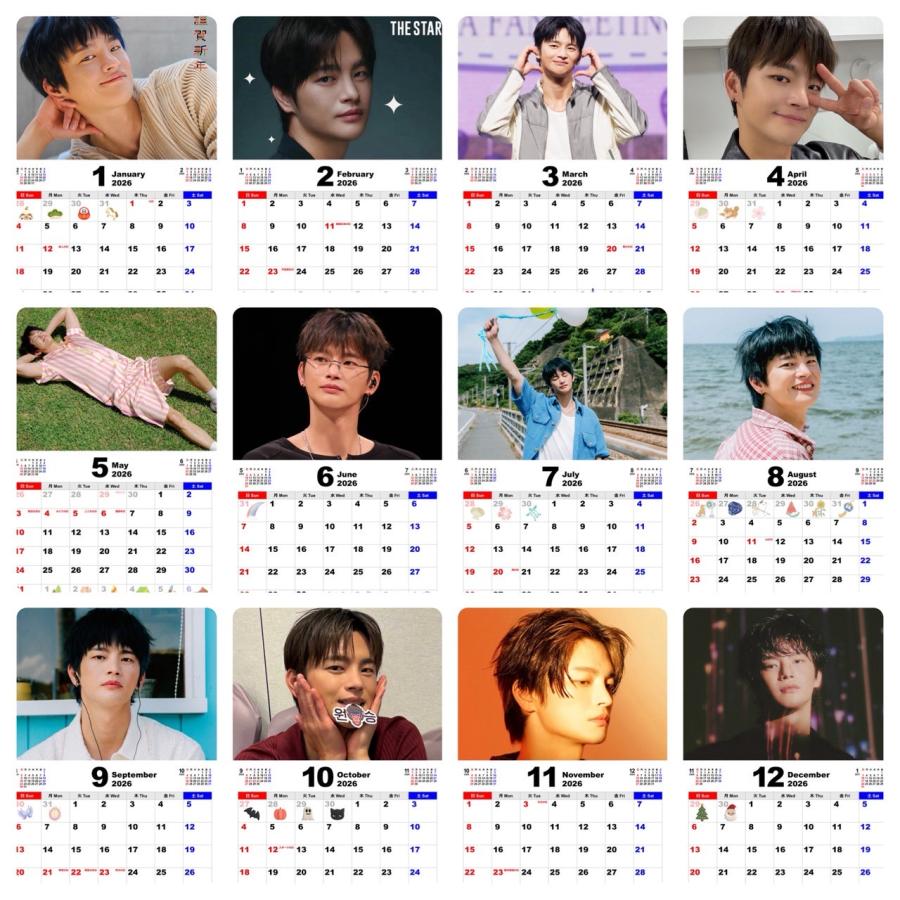 ソイングク 2026 フォトフレーム付き 卓上 カレンダー 韓流 グッズ