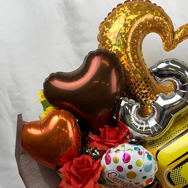 周年お祝アレンジ 数字入りバルーンアレンジ・周年祝い・バルーン