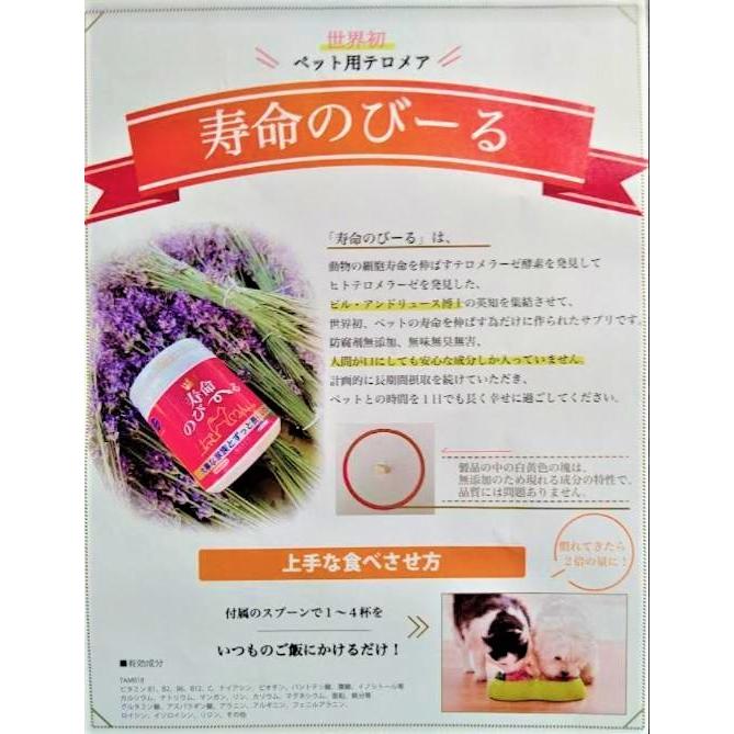 ペット用 サプリメント ペッタム 寿命のびーる ペット テロメア 70g 犬