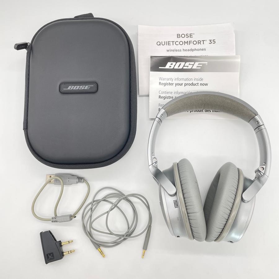 QuietComfort Bose 35 シルバー ワイヤレスヘッドホン ケース付き