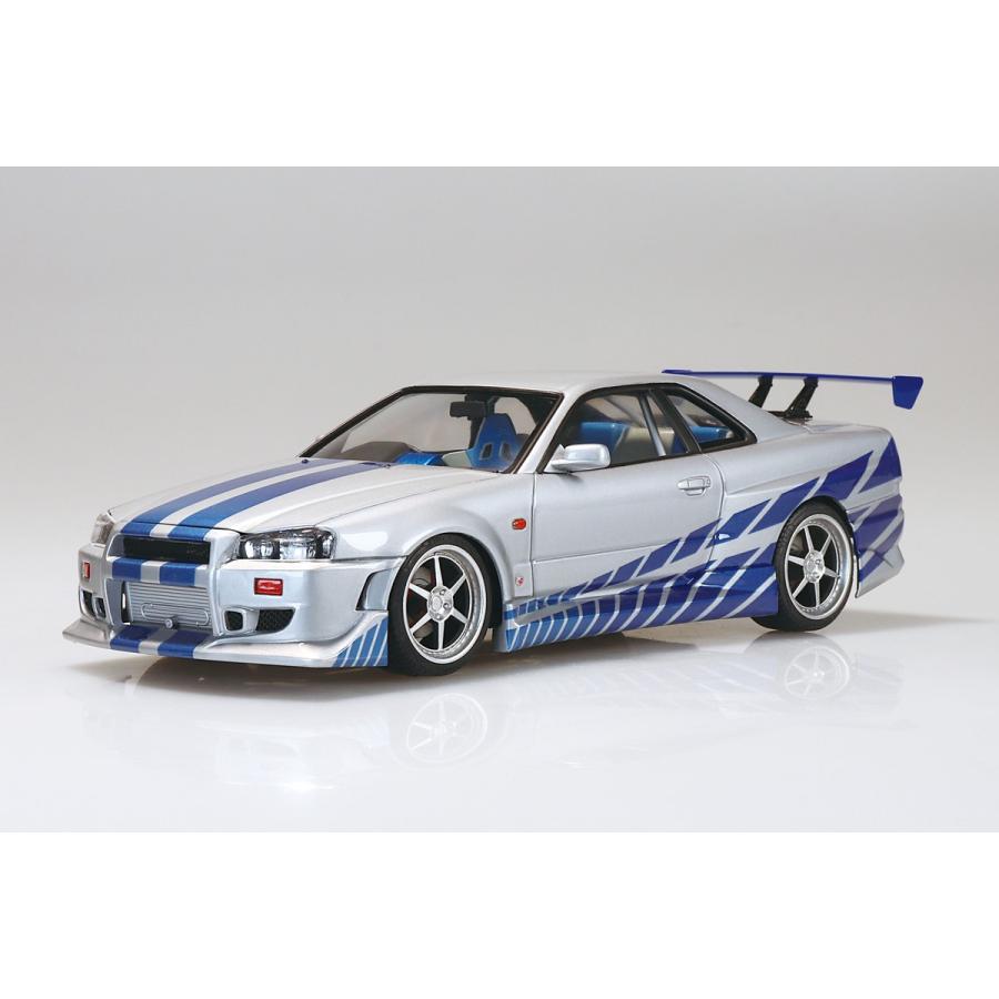 1/24 完成品 アオシマ スカイライン GT-R R34 NFS エディ仕様 1/24