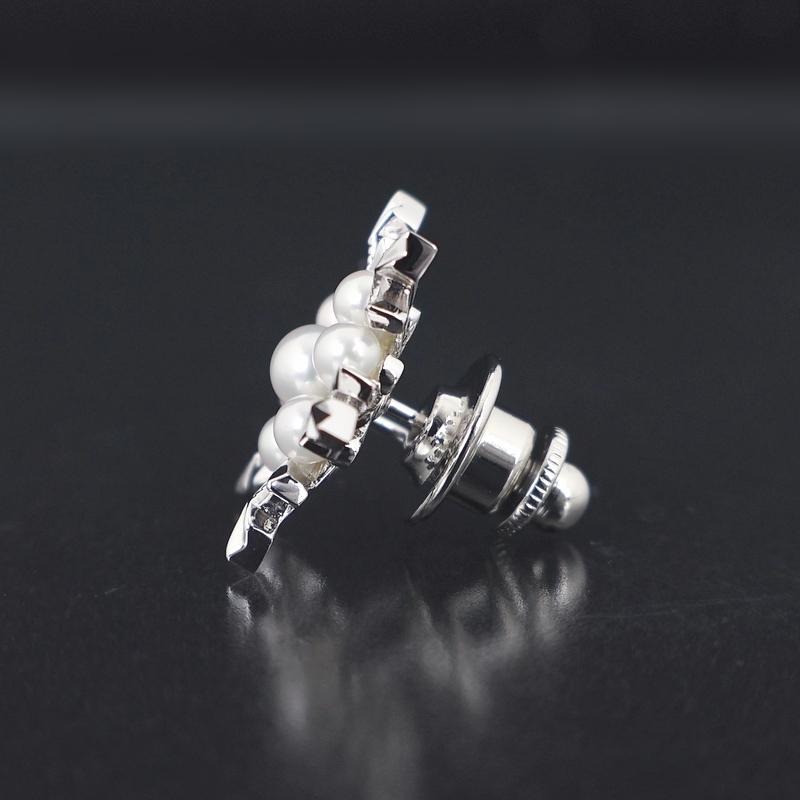 ミキモト ブローチ 雪の結晶 シルバー パール タックピン ジュエリー