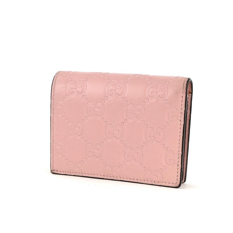 グッチシマ グッチ 財布 二つ折り レディース ピンク キャット