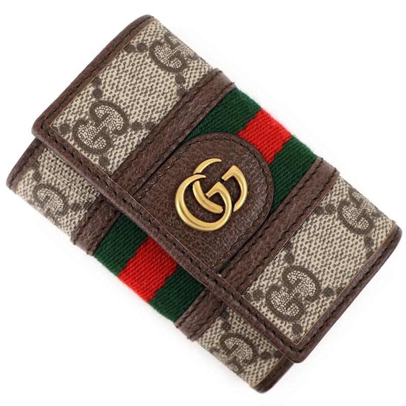 Ophidia グッチ キーケース 6連 オフィディア ベージュ系 キーカバー